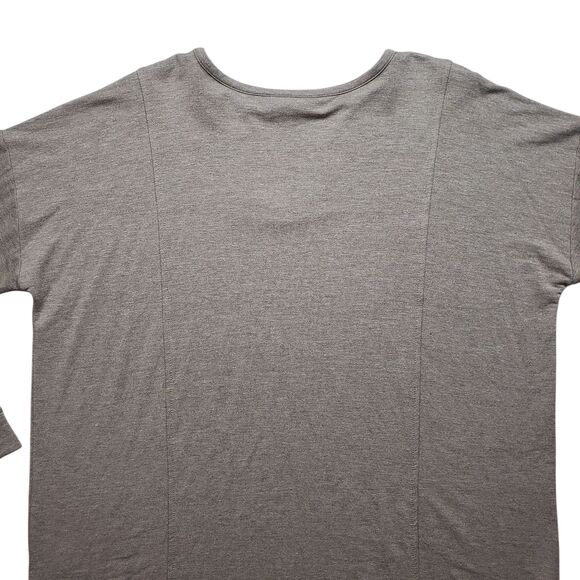 Pure Jill Tranquility Fleece Blouse Womens Large T Long Sleeve V Neck Top Tan - Picture 9 of 11